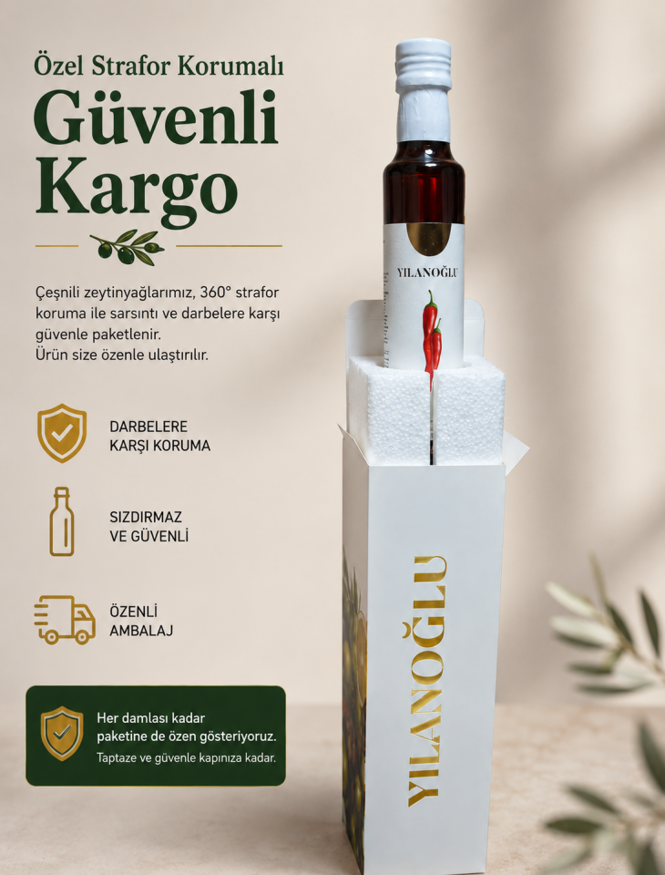 Natürel Acı Biberli Zeytinyağı - 250 ml