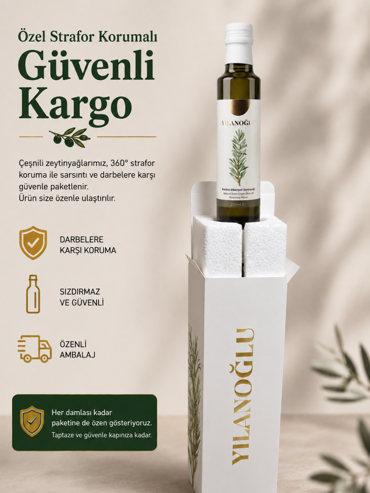 Natürel Biberiyeli Zeytinyağı - 250 ml