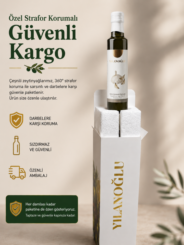 Natürel Sarımsaklı Zeytinyağı - 250 ml