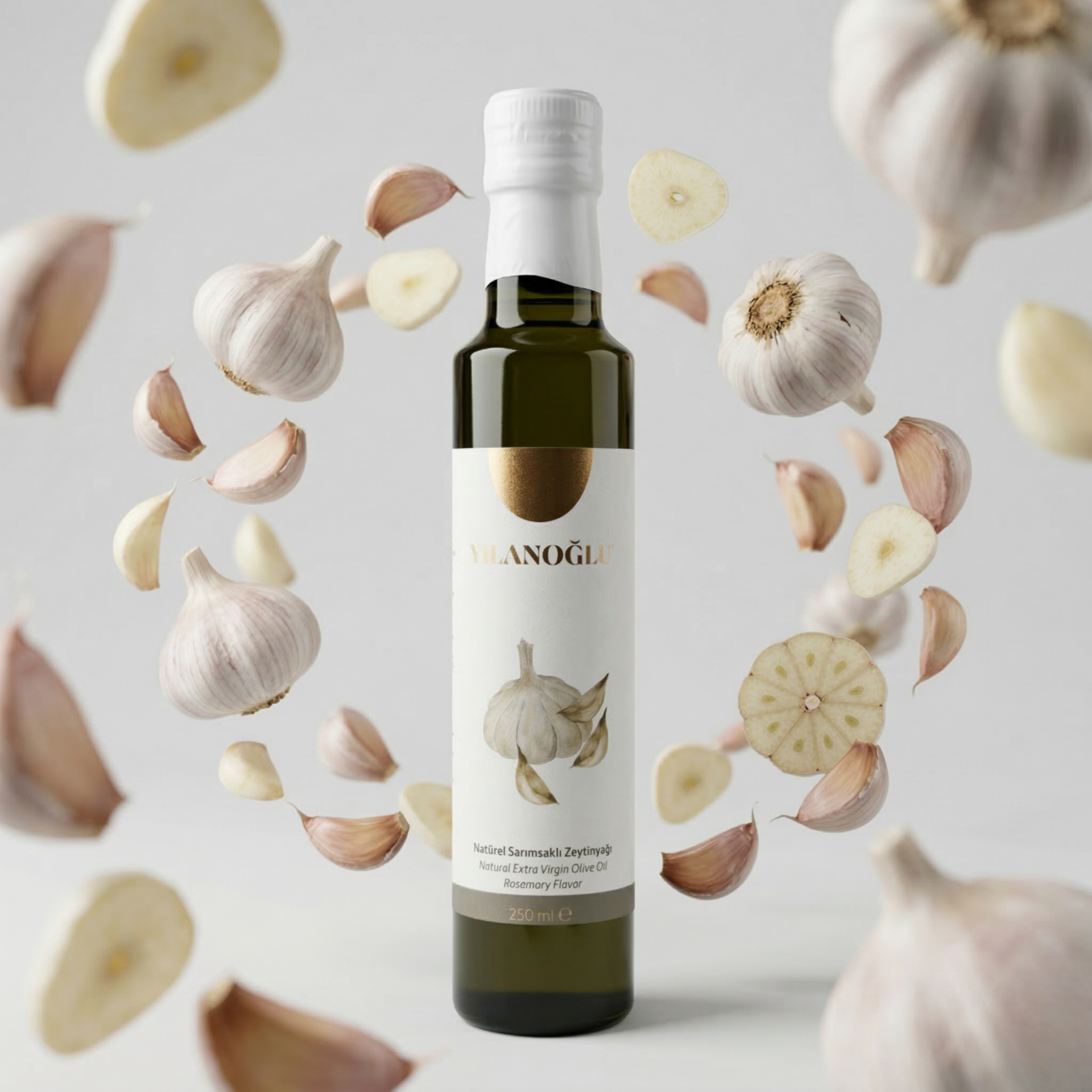 Natürel Sarımsaklı Zeytinyağı - 250 ml
